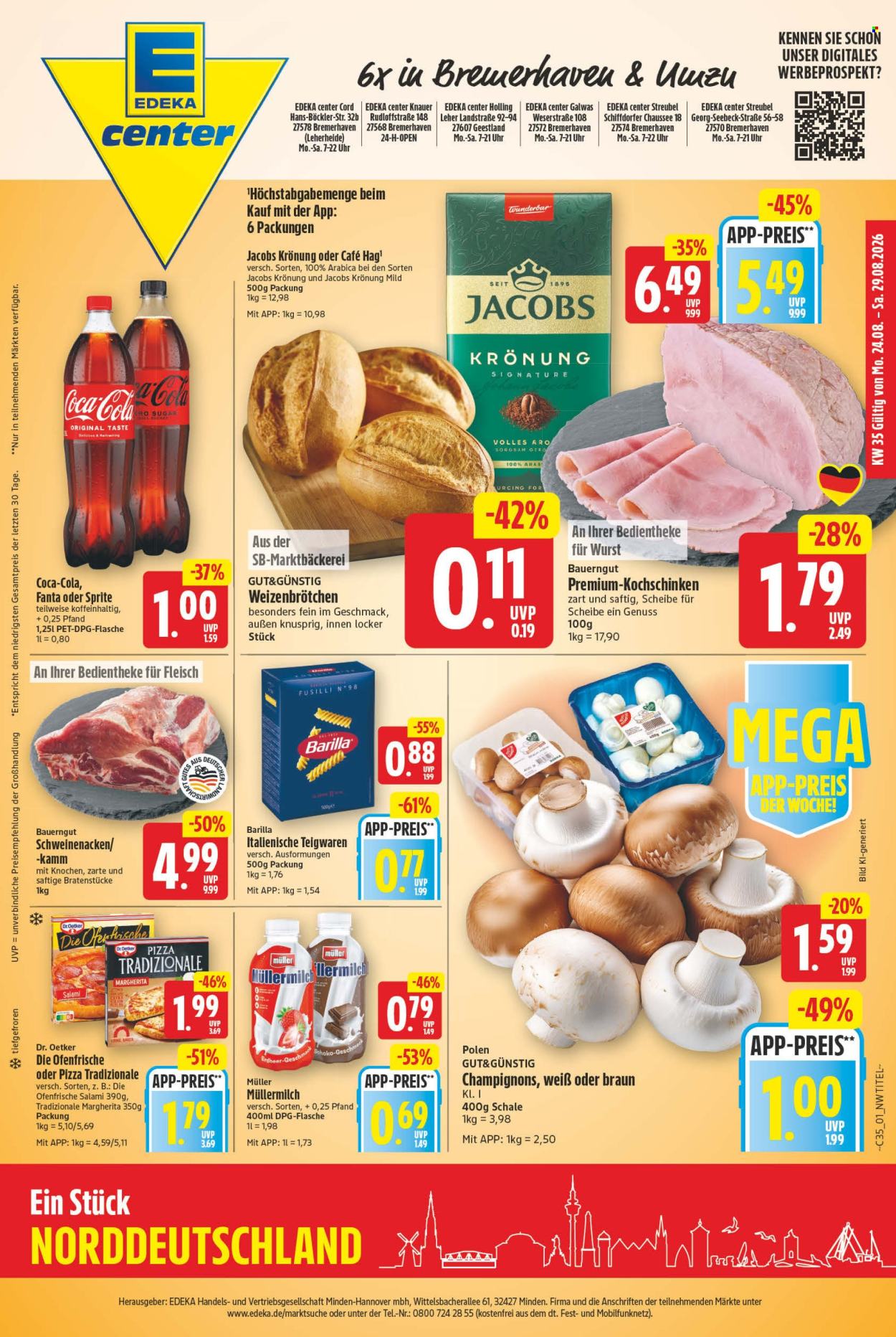E center Prospekte  - 24.08.2026 - 29.08.2026. Seite 1