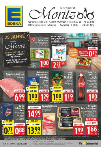 Prospekte Edeka - 24.08.2026 - 29.08.2026.