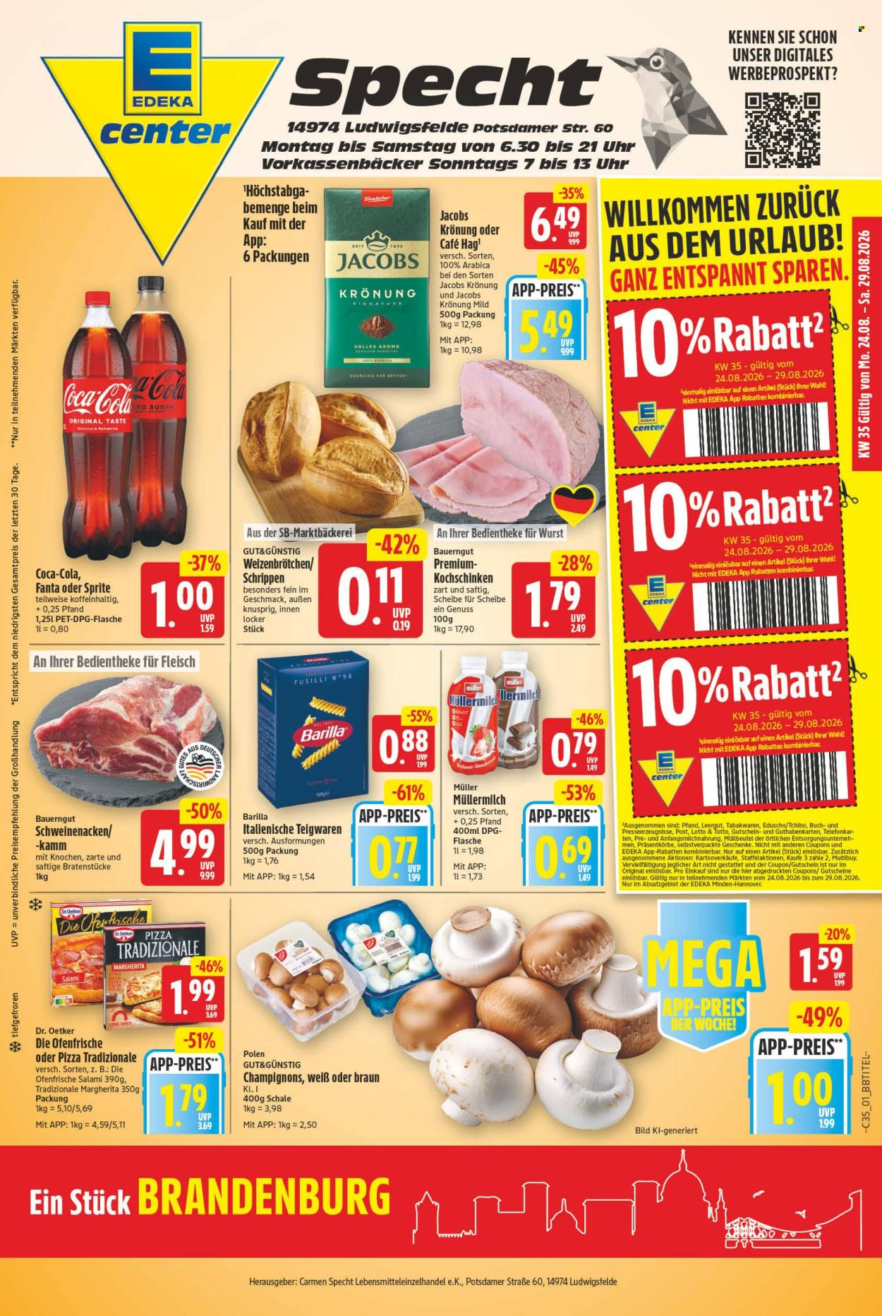 E center Prospekte  - 24.08.2026 - 29.08.2026. Seite 1