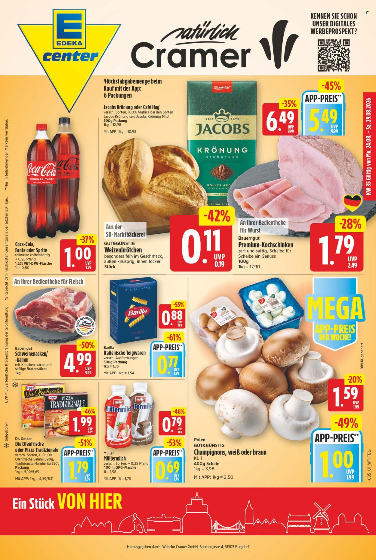 E center Prospekte  - 24.08.2026 - 29.08.2026. Seite 1