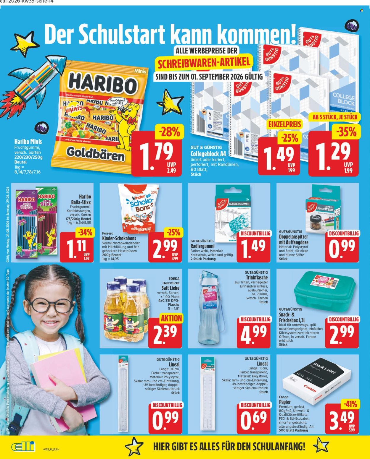 Edeka Prospekte  - 24.08.2026 - 29.08.2026. Seite 14