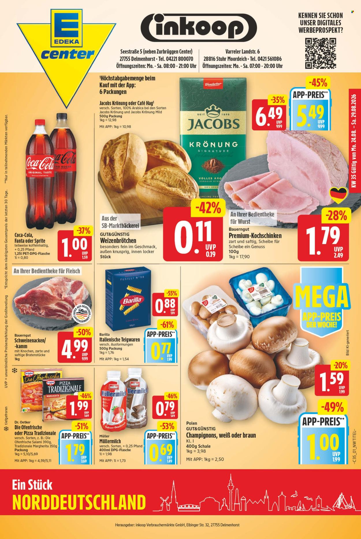 E center Prospekte  - 24.08.2026 - 29.08.2026. Seite 1