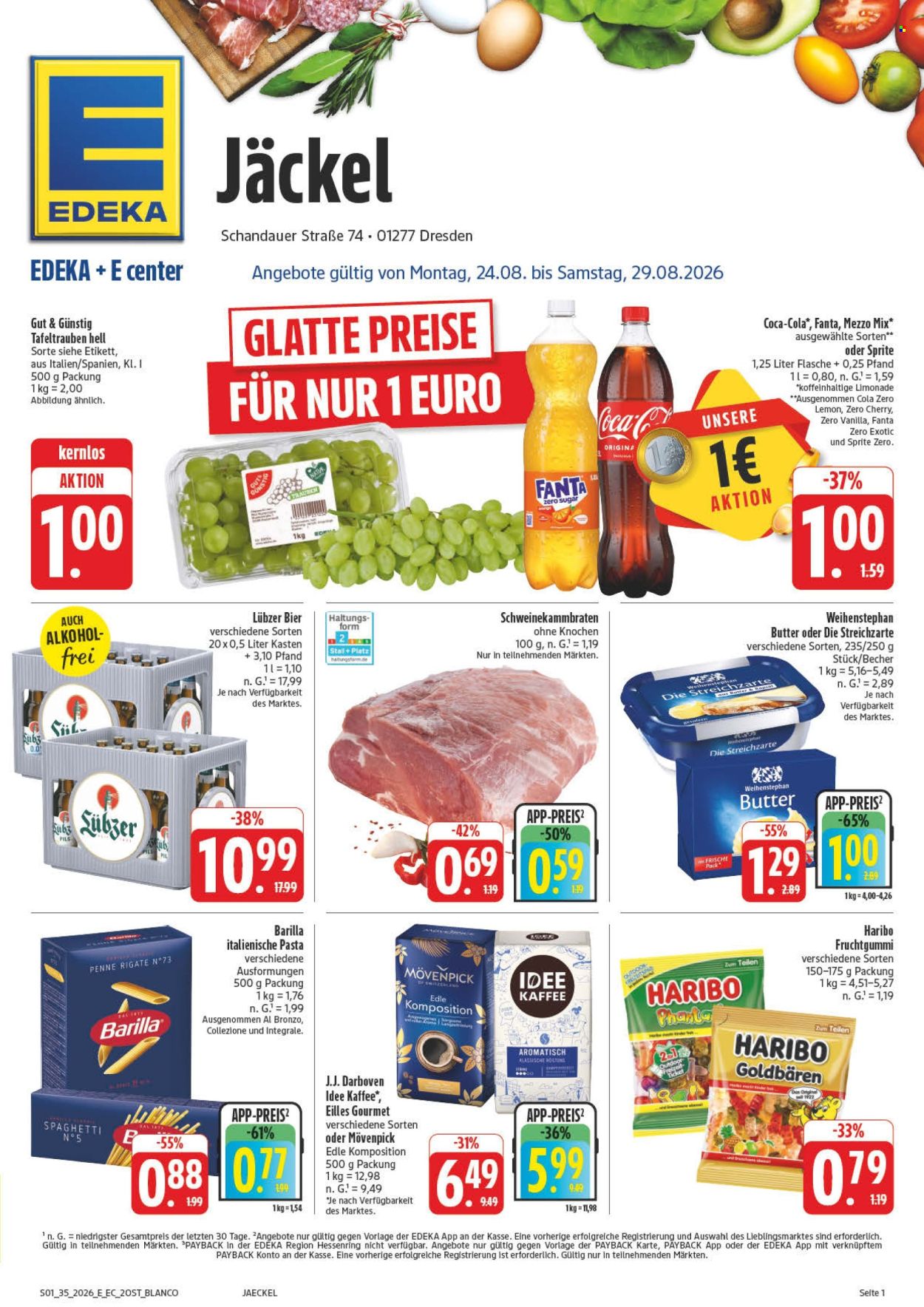 Edeka Prospekte  - 24.08.2026 - 29.08.2026. Seite 1
