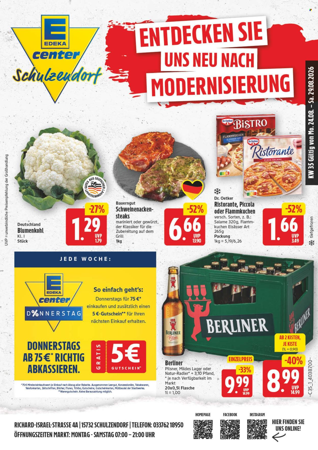 E center Prospekte  - 24.08.2026 - 29.08.2026. Seite 1
