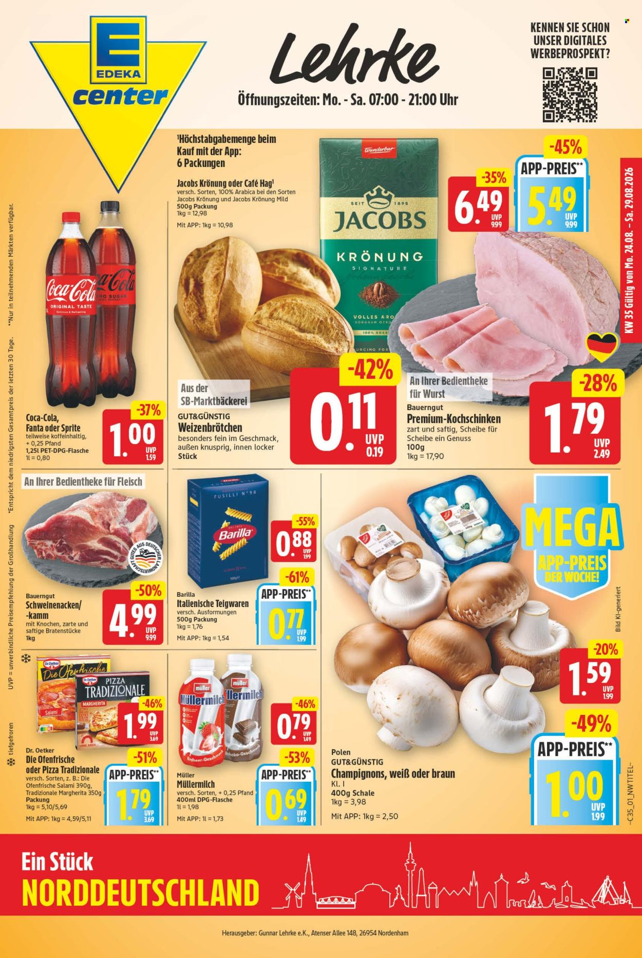 E center Prospekte  - 24.08.2026 - 29.08.2026. Seite 1