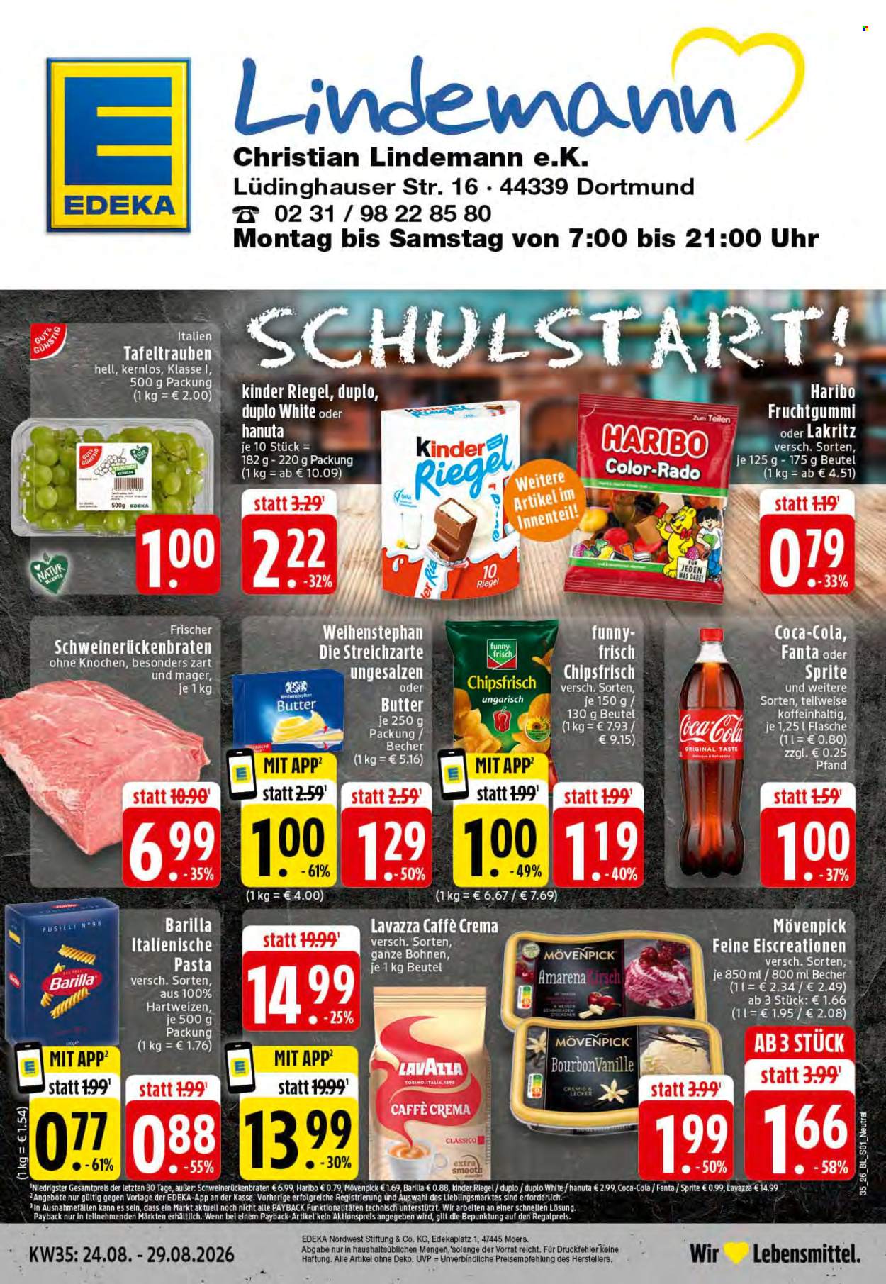 Edeka Prospekte  - 24.08.2026 - 29.08.2026. Seite 1
