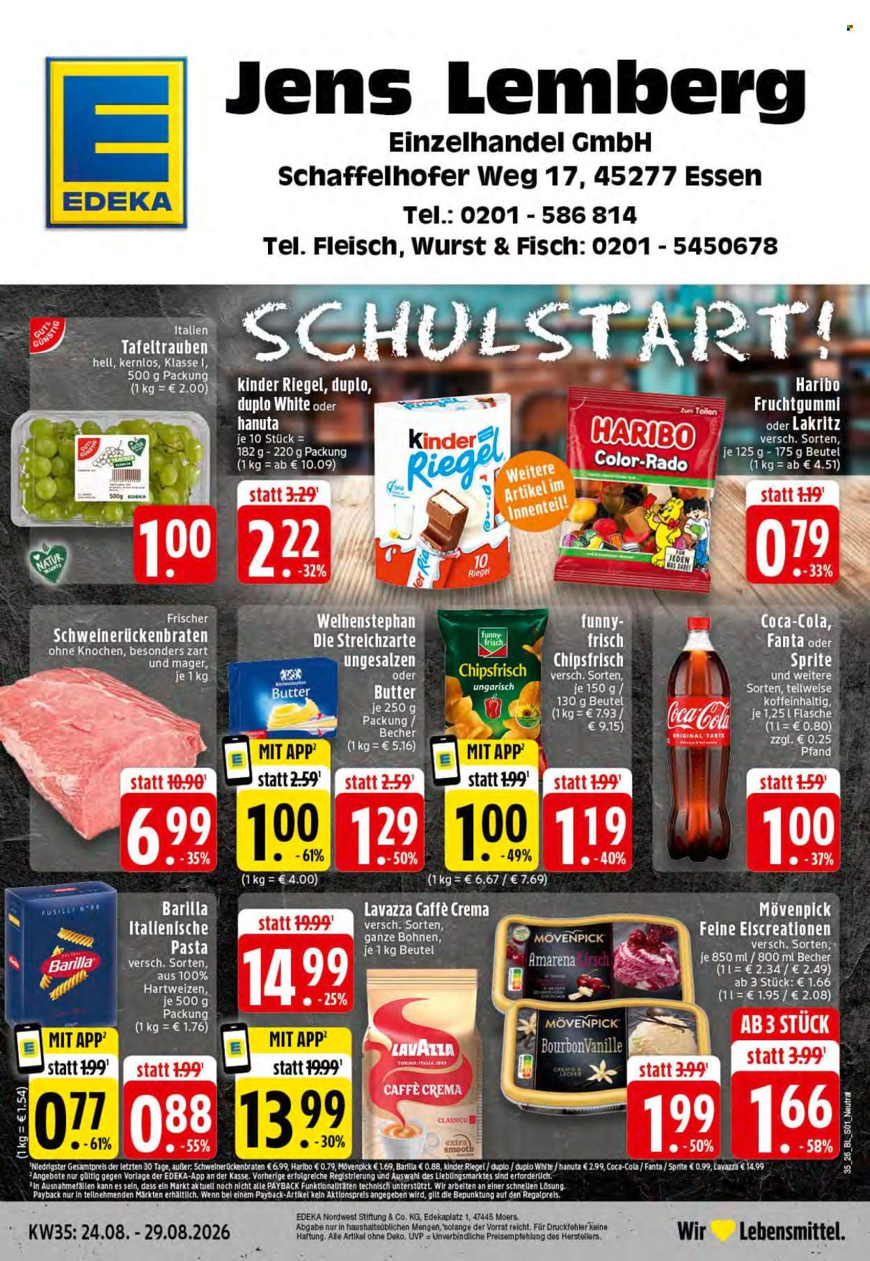 Edeka Prospekte  - 24.08.2026 - 29.08.2026. Seite 1