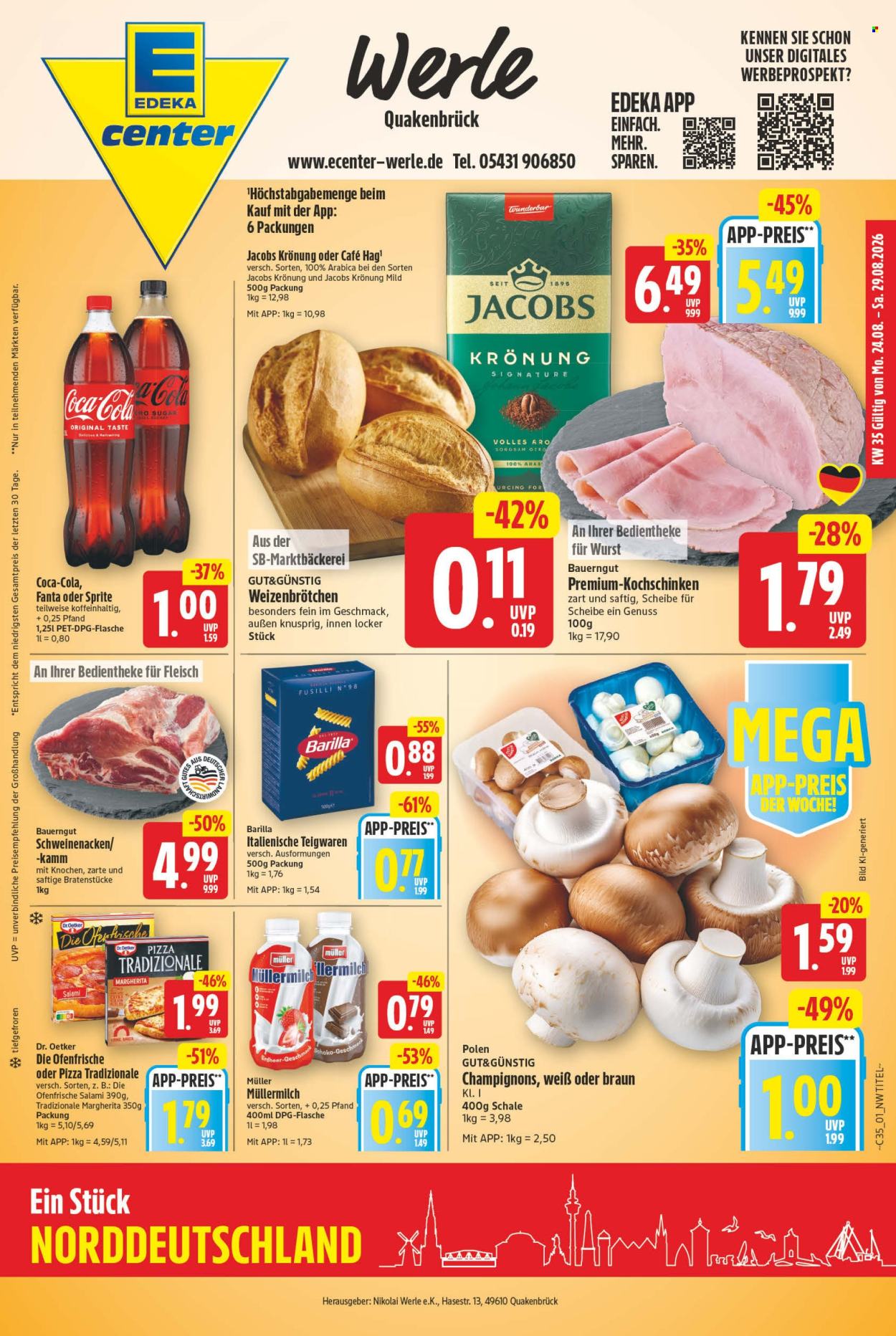 E center Prospekte  - 24.08.2026 - 29.08.2026. Seite 1