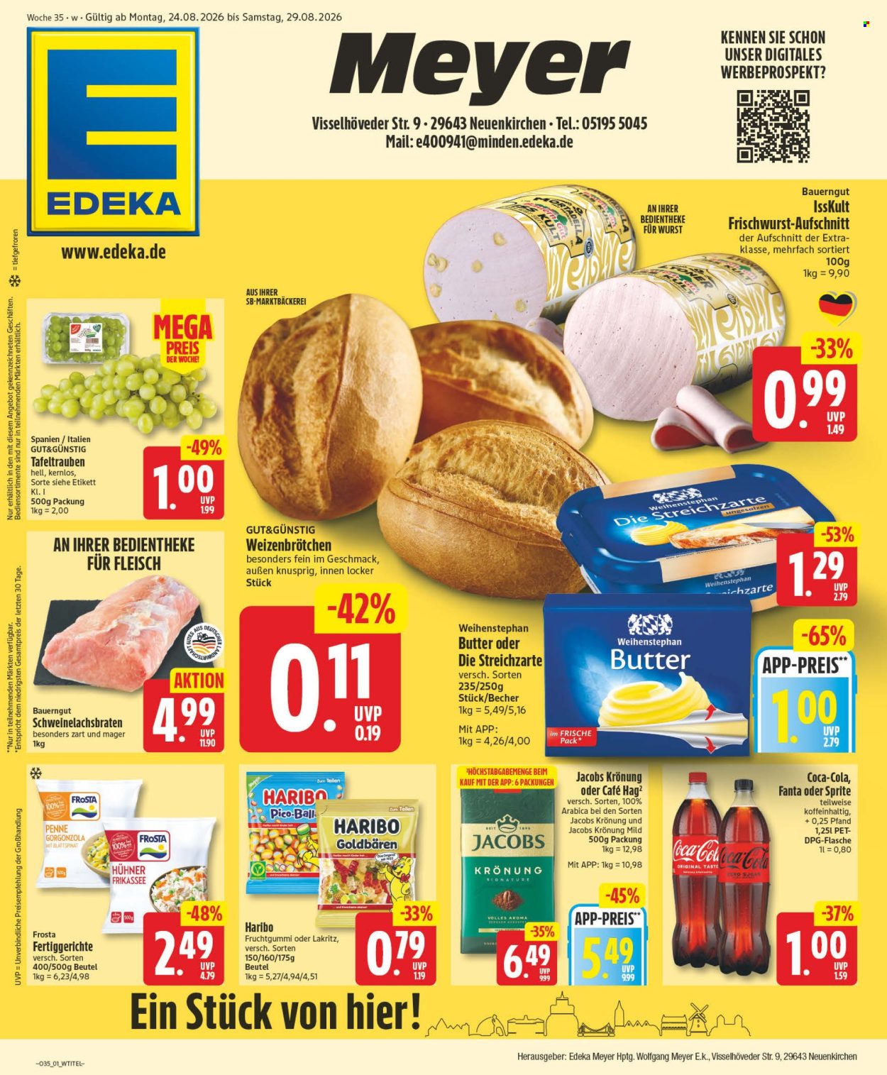 Edeka Prospekte  - 24.08.2026 - 29.08.2026. Seite 1