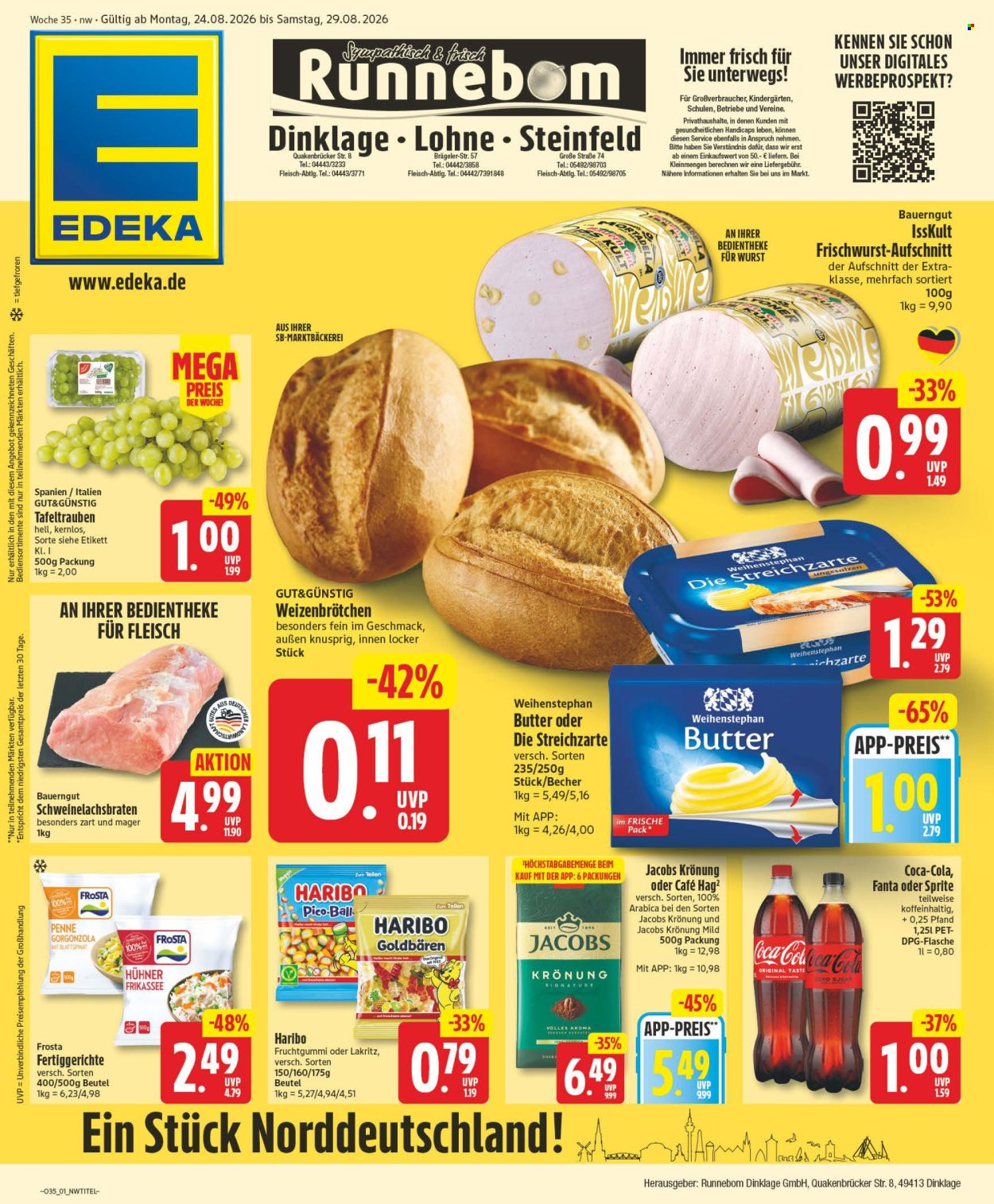 Edeka Prospekte  - 24.08.2026 - 29.08.2026. Seite 1
