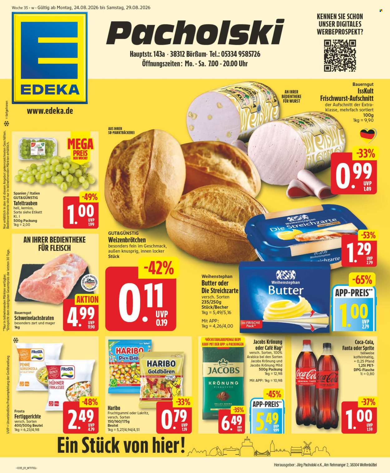 Edeka Prospekte  - 24.08.2026 - 29.08.2026. Seite 1