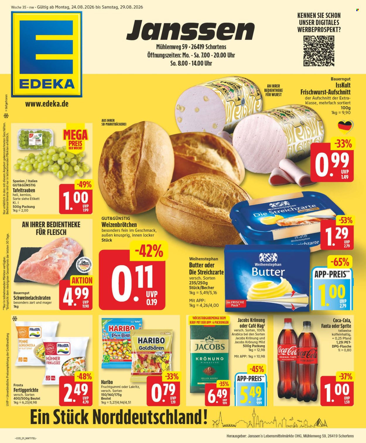 Edeka Prospekte  - 24.08.2026 - 29.08.2026. Seite 1