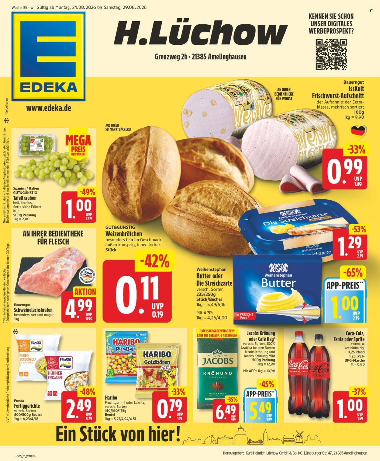 Edeka Prospekte  - 24.08.2026 - 29.08.2026. Seite 1