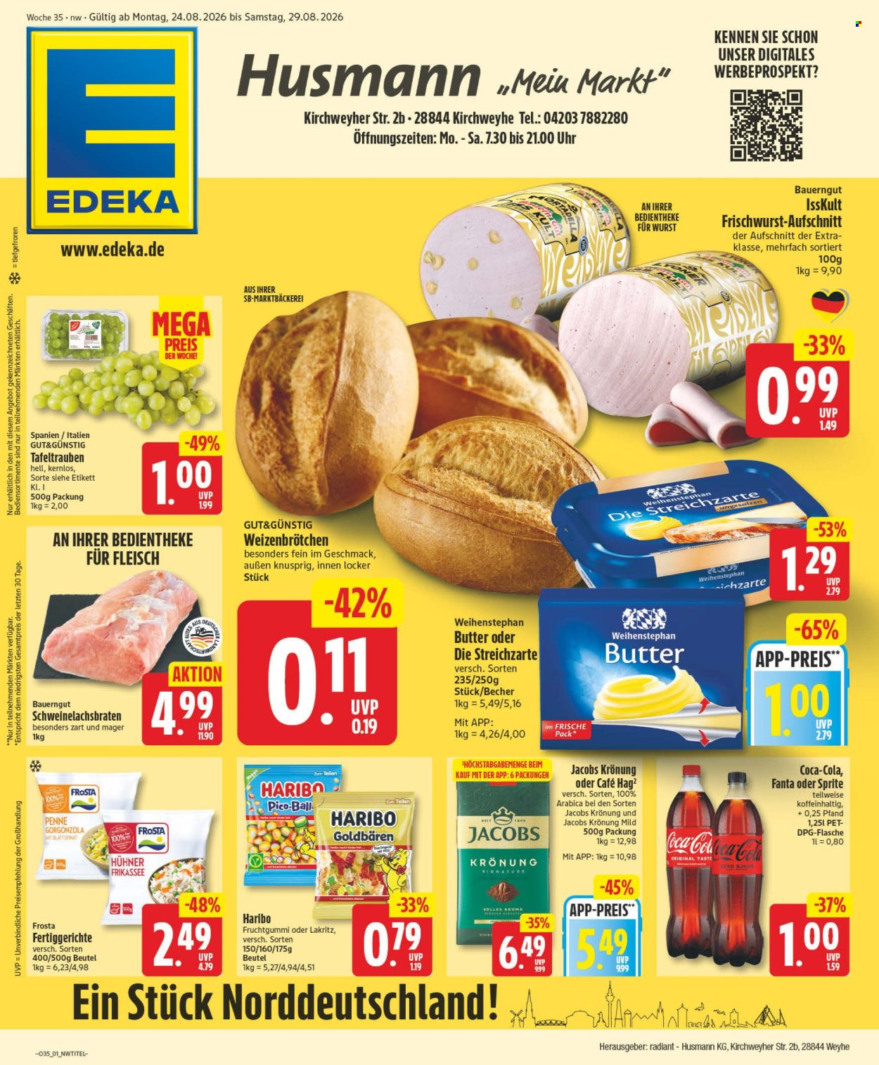 Edeka Prospekte  - 24.08.2026 - 29.08.2026. Seite 1