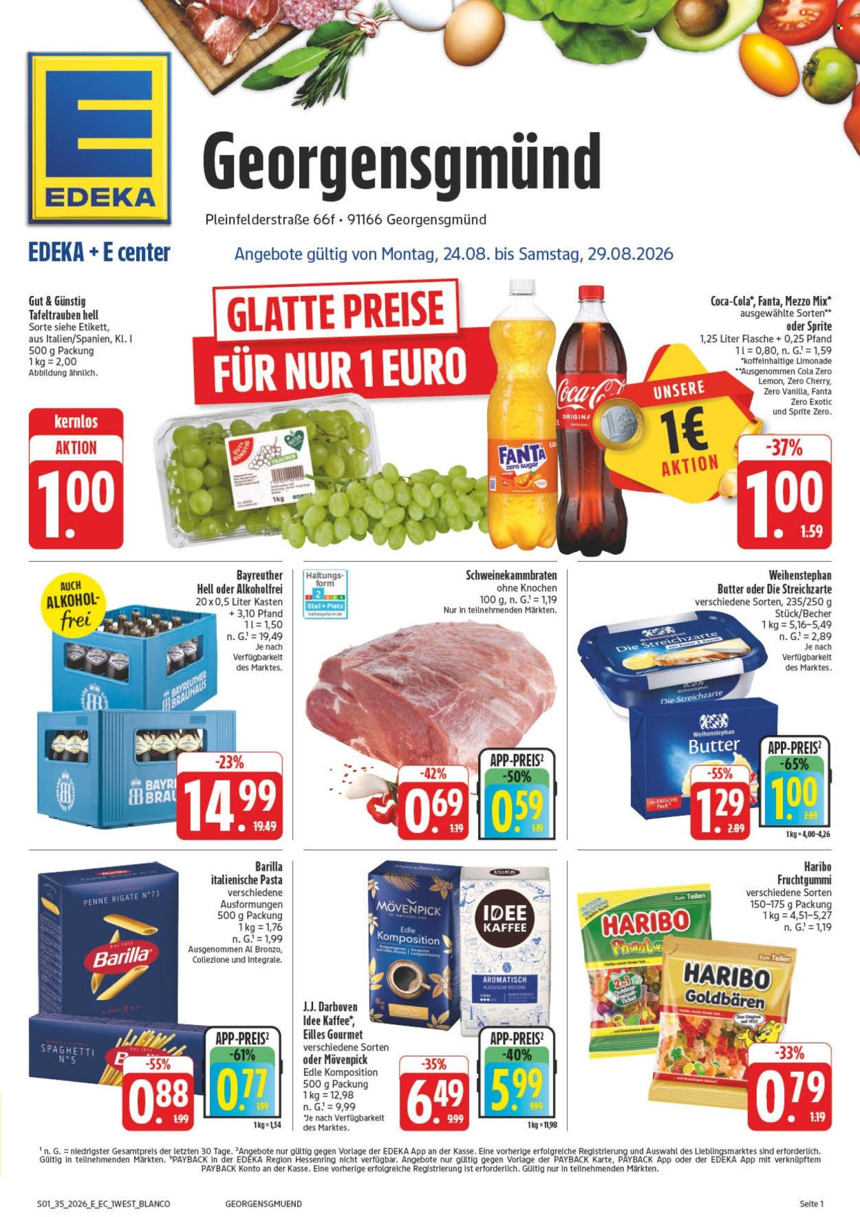 Edeka Prospekte  - 24.08.2026 - 29.08.2026. Seite 1