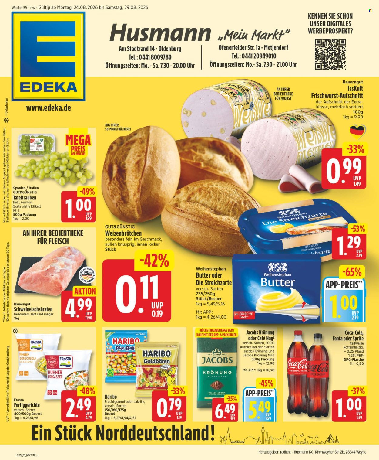 Edeka Prospekte  - 24.08.2026 - 29.08.2026. Seite 1