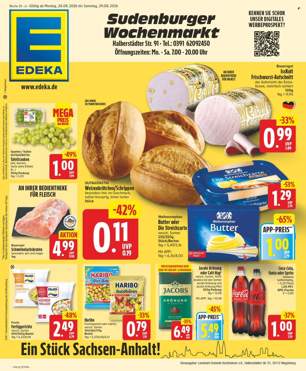 Edeka Prospekte  - 24.08.2026 - 29.08.2026. Seite 1