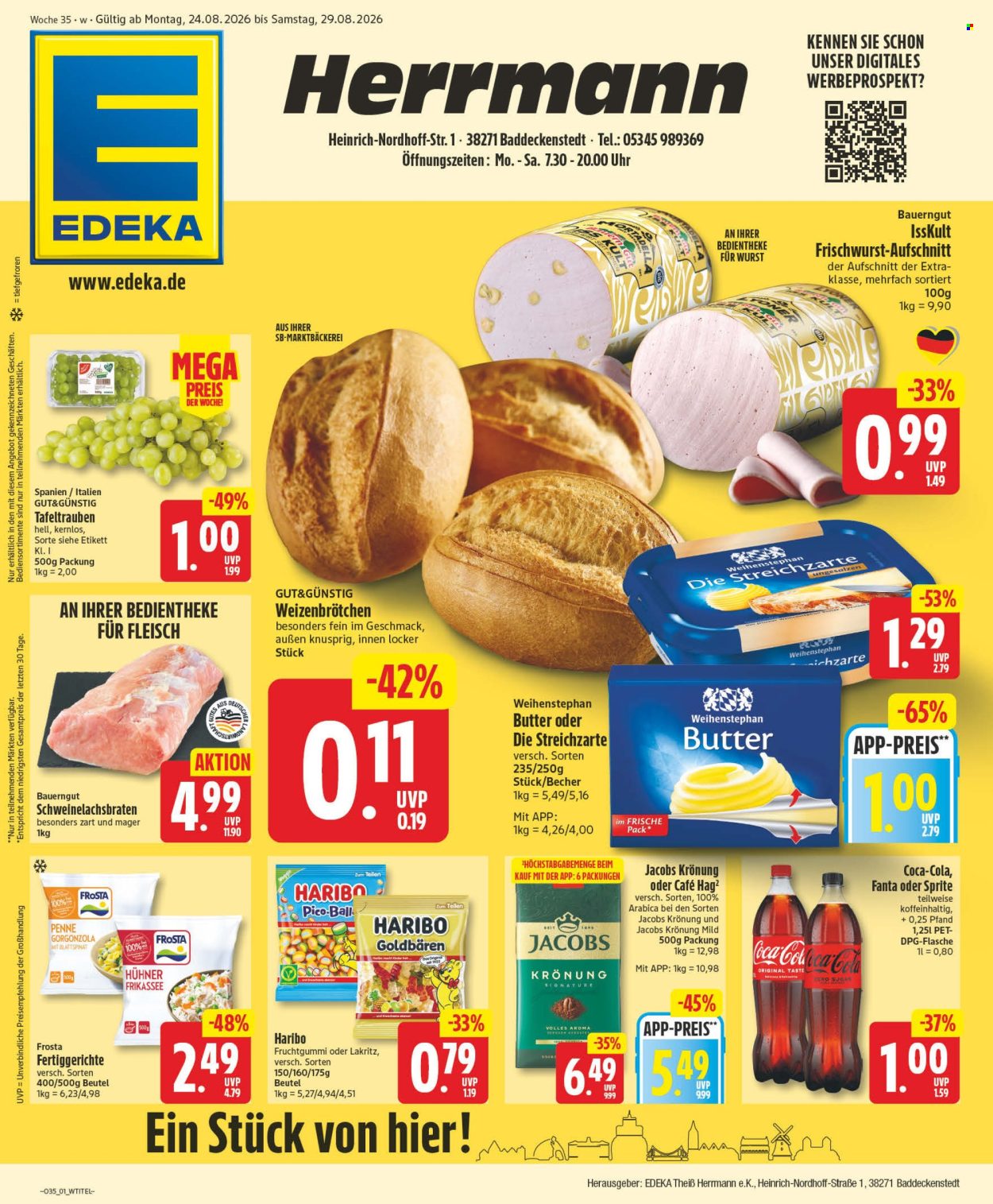 Edeka Prospekte  - 24.08.2026 - 29.08.2026. Seite 1
