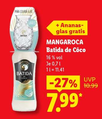 MANGAROCA Batida de Côco