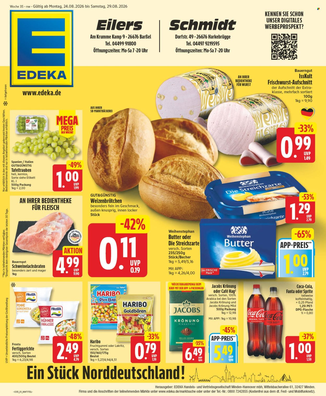 Edeka Prospekte  - 24.08.2026 - 29.08.2026. Seite 1
