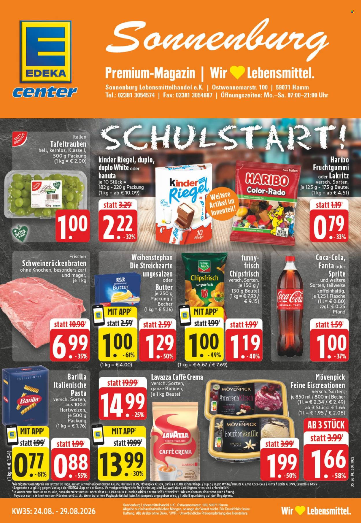 E center Prospekte  - 24.08.2026 - 29.08.2026. Seite 1