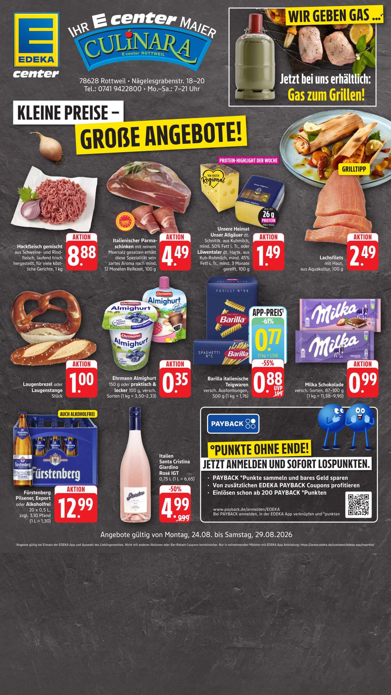 E center Prospekte  - 24.08.2026 - 29.08.2026. Seite 1