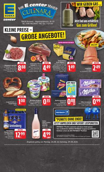 Prospekte E center - 24.08.2026 - 29.08.2026.