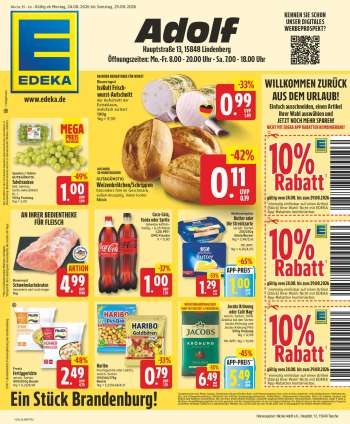 Prospekte Edeka - 24.08.2026 - 29.08.2026.