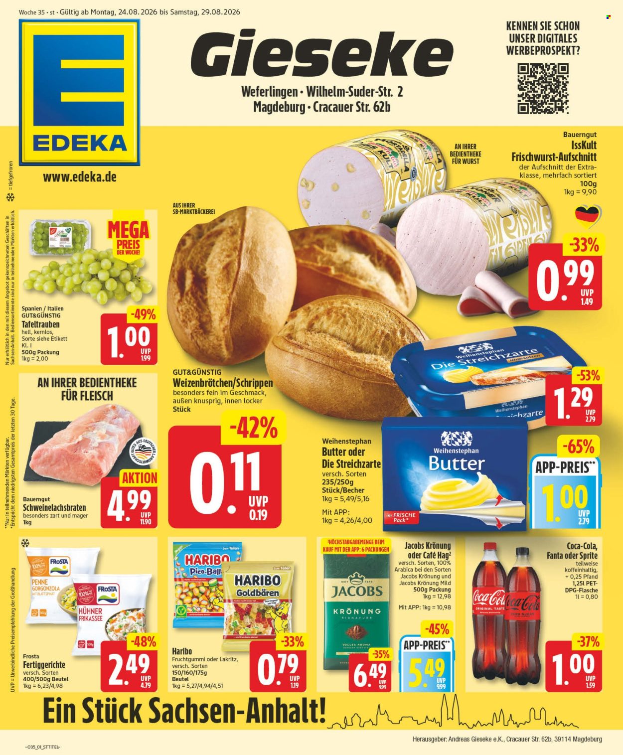 Edeka Prospekte  - 24.08.2026 - 29.08.2026. Seite 1