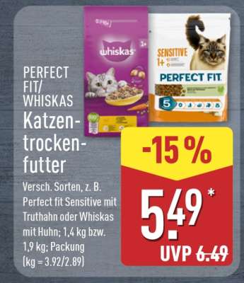 PERFECT FIT/WHISKAS Katzentrockenfutter