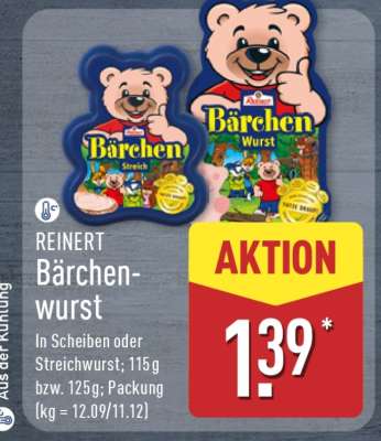 REINERT Bärchen- Wurst-