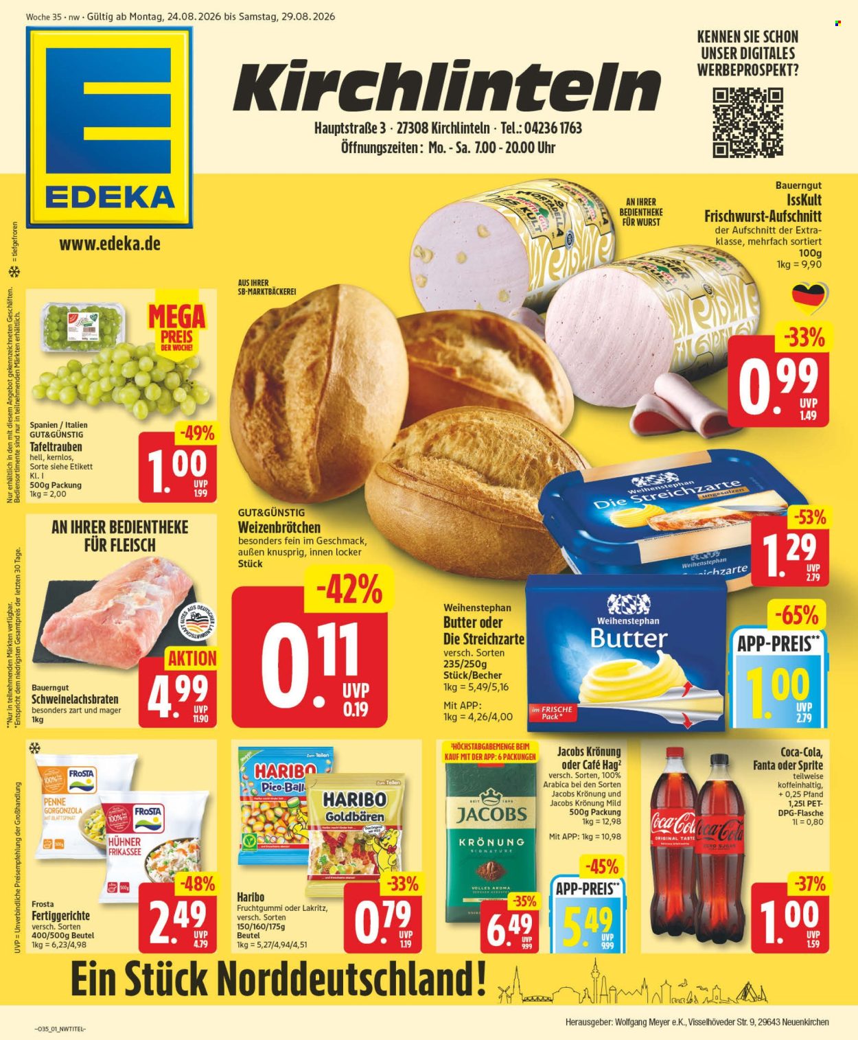 Edeka Prospekte  - 24.08.2026 - 29.08.2026. Seite 1