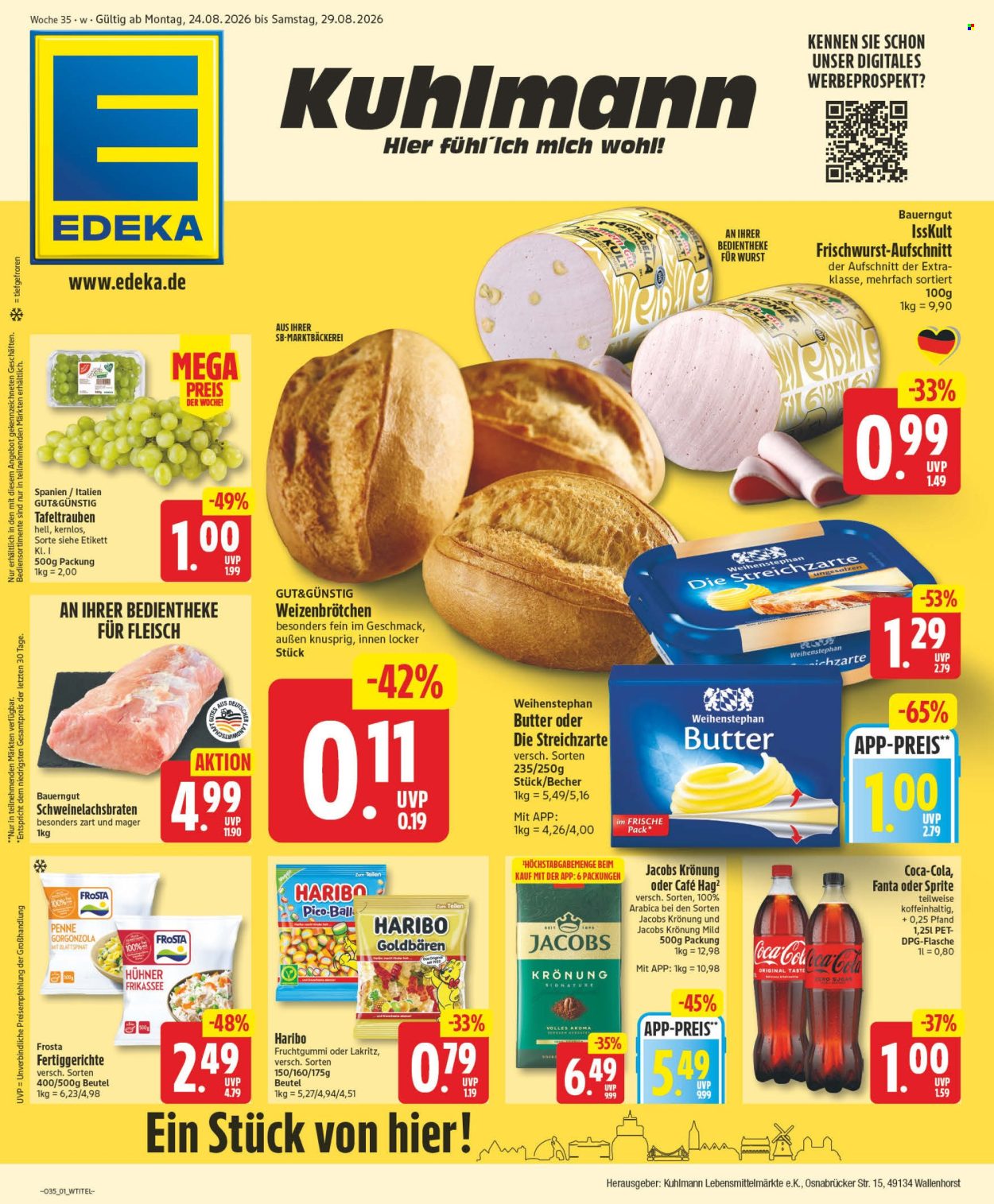 Edeka Prospekte  - 24.08.2026 - 29.08.2026. Seite 1