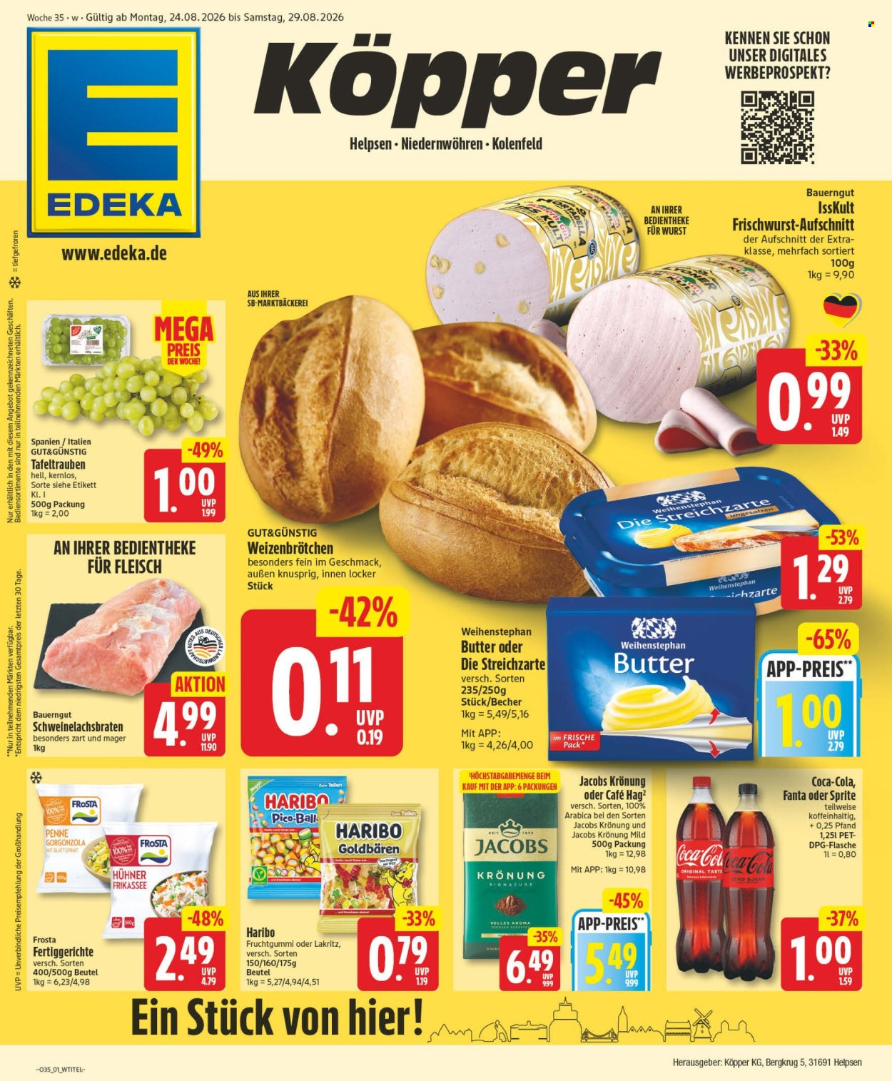 Edeka Prospekte  - 24.08.2026 - 29.08.2026. Seite 1