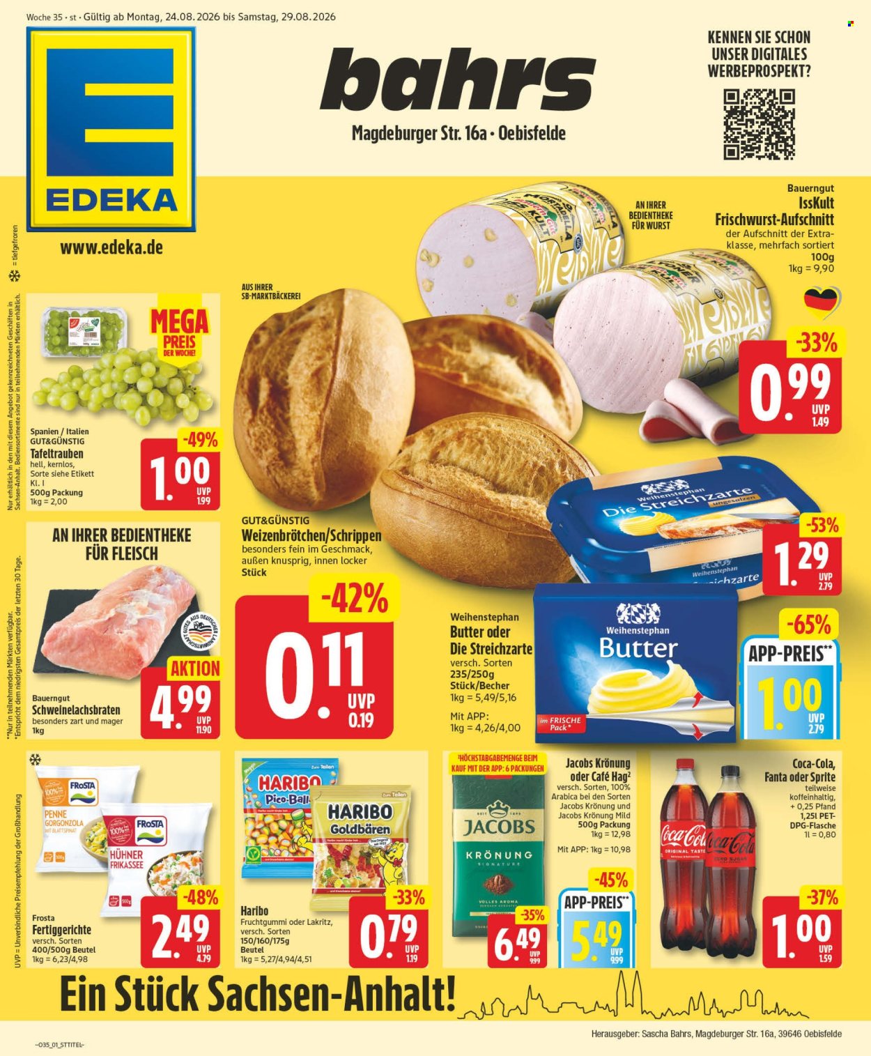 Edeka Prospekte  - 24.08.2026 - 29.08.2026. Seite 1