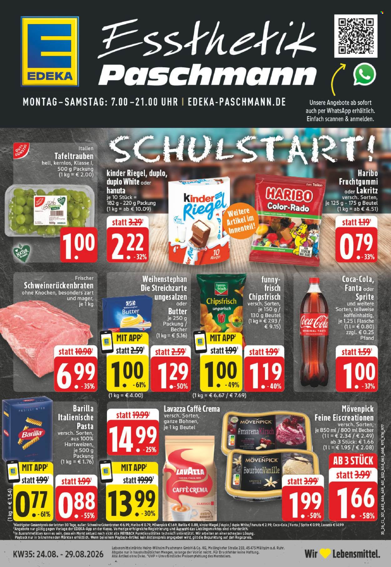 Edeka Prospekte  - 24.08.2026 - 29.08.2026. Seite 1