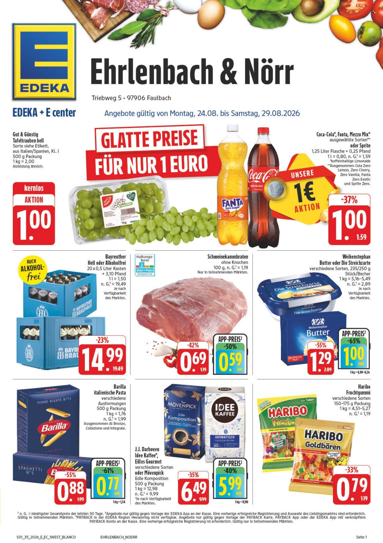 Edeka Prospekte  - 24.08.2026 - 29.08.2026. Seite 1
