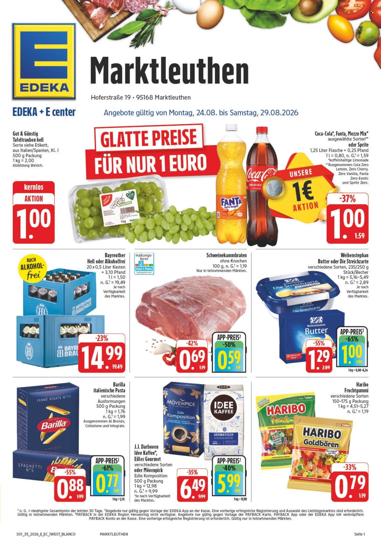 Edeka Prospekte  - 24.08.2026 - 29.08.2026. Seite 1
