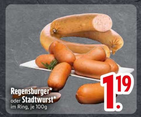 Regensburger oder Stadtwurst