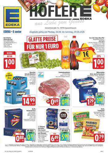 Prospekte E center - 24.08.2026 - 29.08.2026.