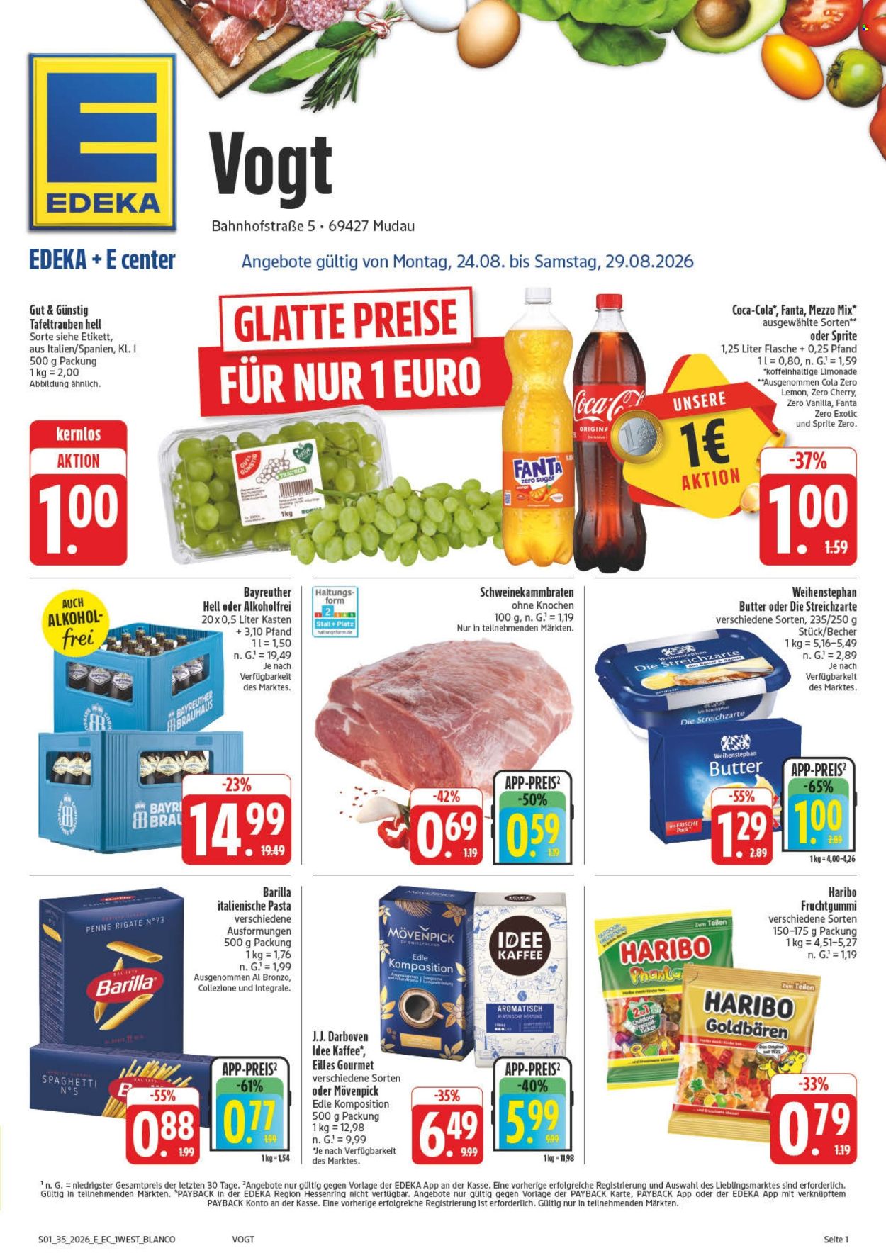 Edeka Prospekte  - 24.08.2026 - 29.08.2026. Seite 1