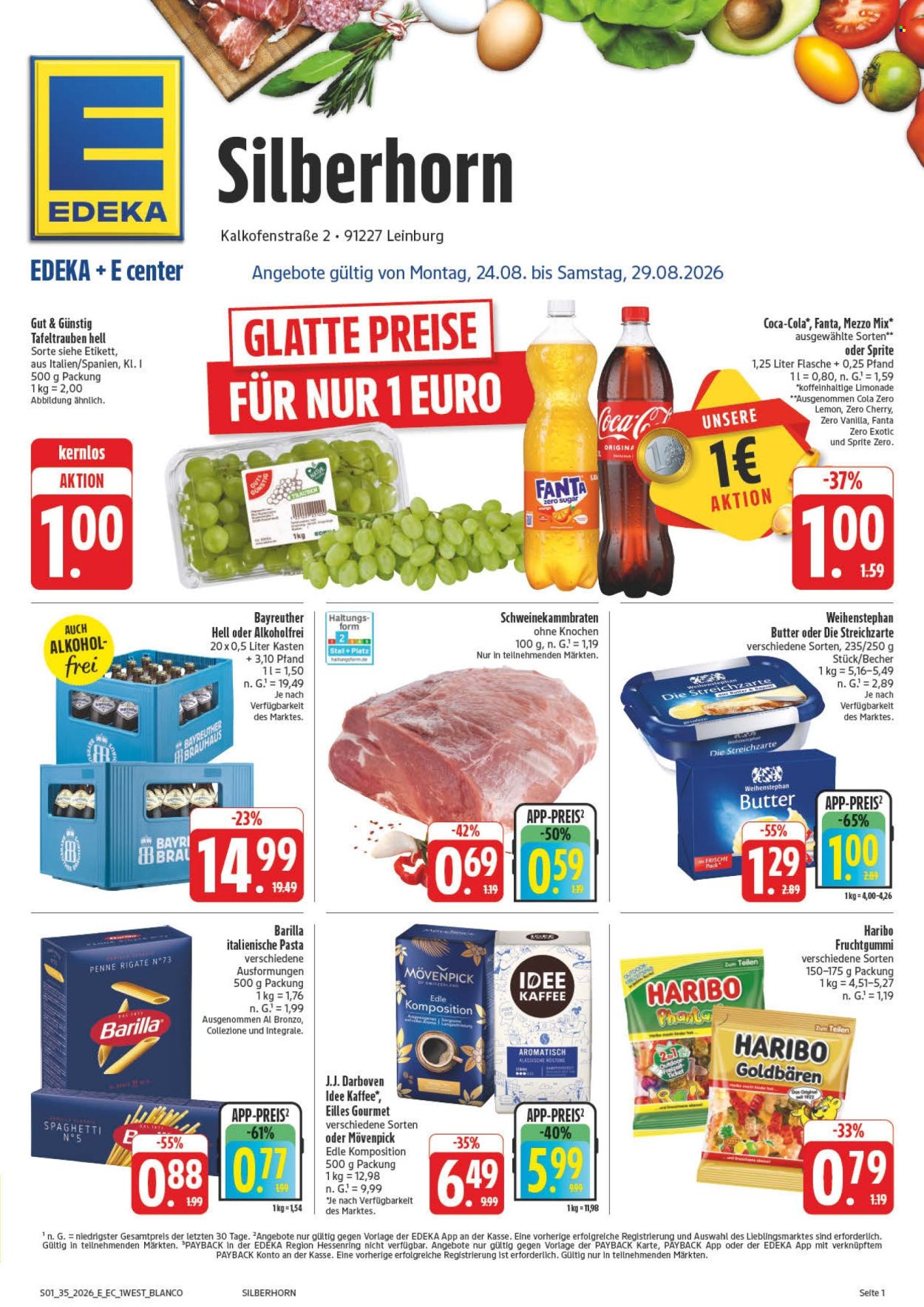 Edeka Prospekte  - 24.08.2026 - 29.08.2026. Seite 1