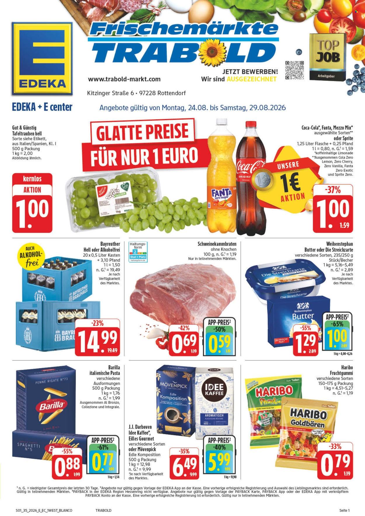 Edeka Prospekte  - 24.08.2026 - 29.08.2026. Seite 1