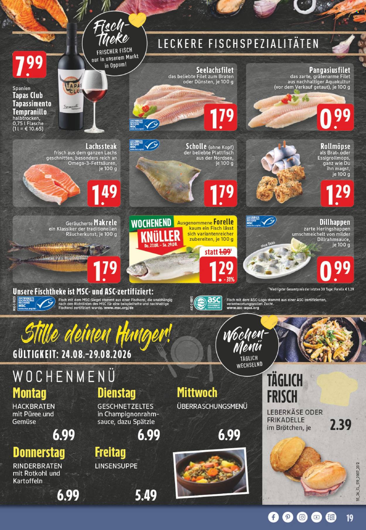 Edeka Prospekte  - 24.08.2026 - 29.08.2026. Seite 19