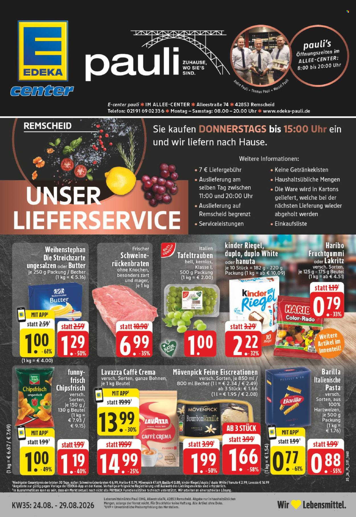 E center Prospekte  - 24.08.2026 - 29.08.2026. Seite 1