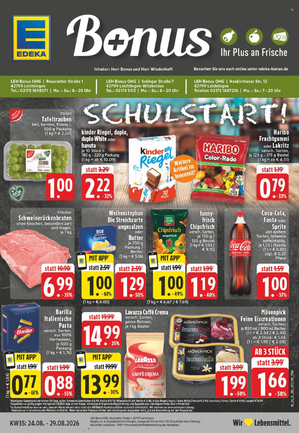 Edeka Prospekte  - 24.08.2026 - 29.08.2026. Seite 1