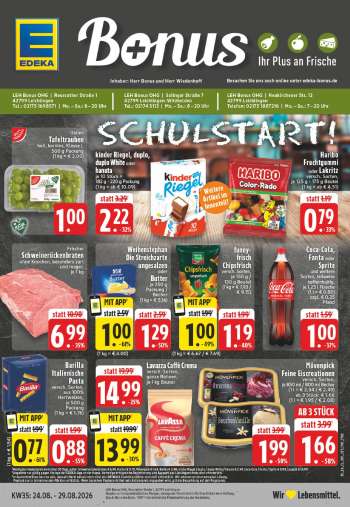 Prospekte Edeka - 24.08.2026 - 29.08.2026.