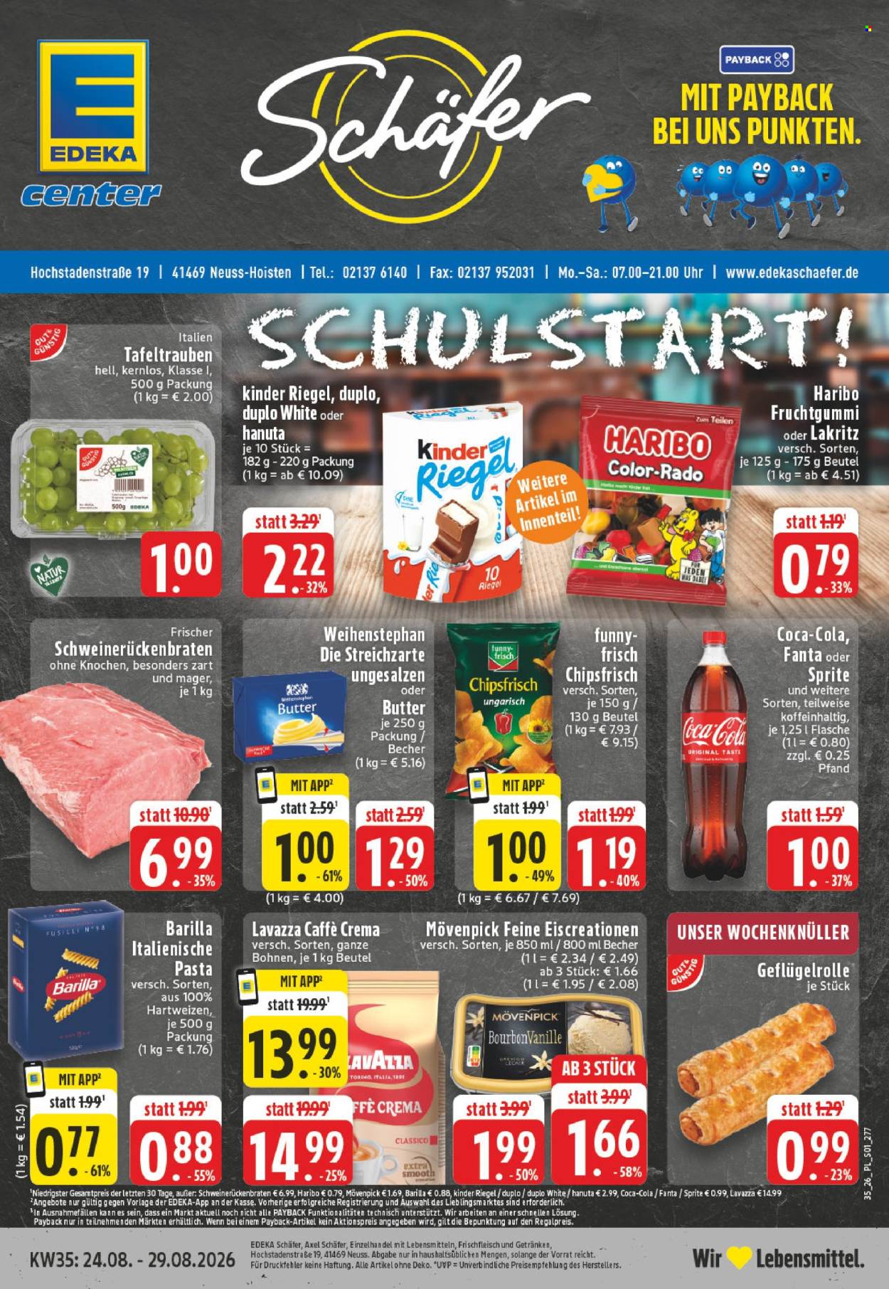 E center Prospekte  - 24.08.2026 - 29.08.2026. Seite 1