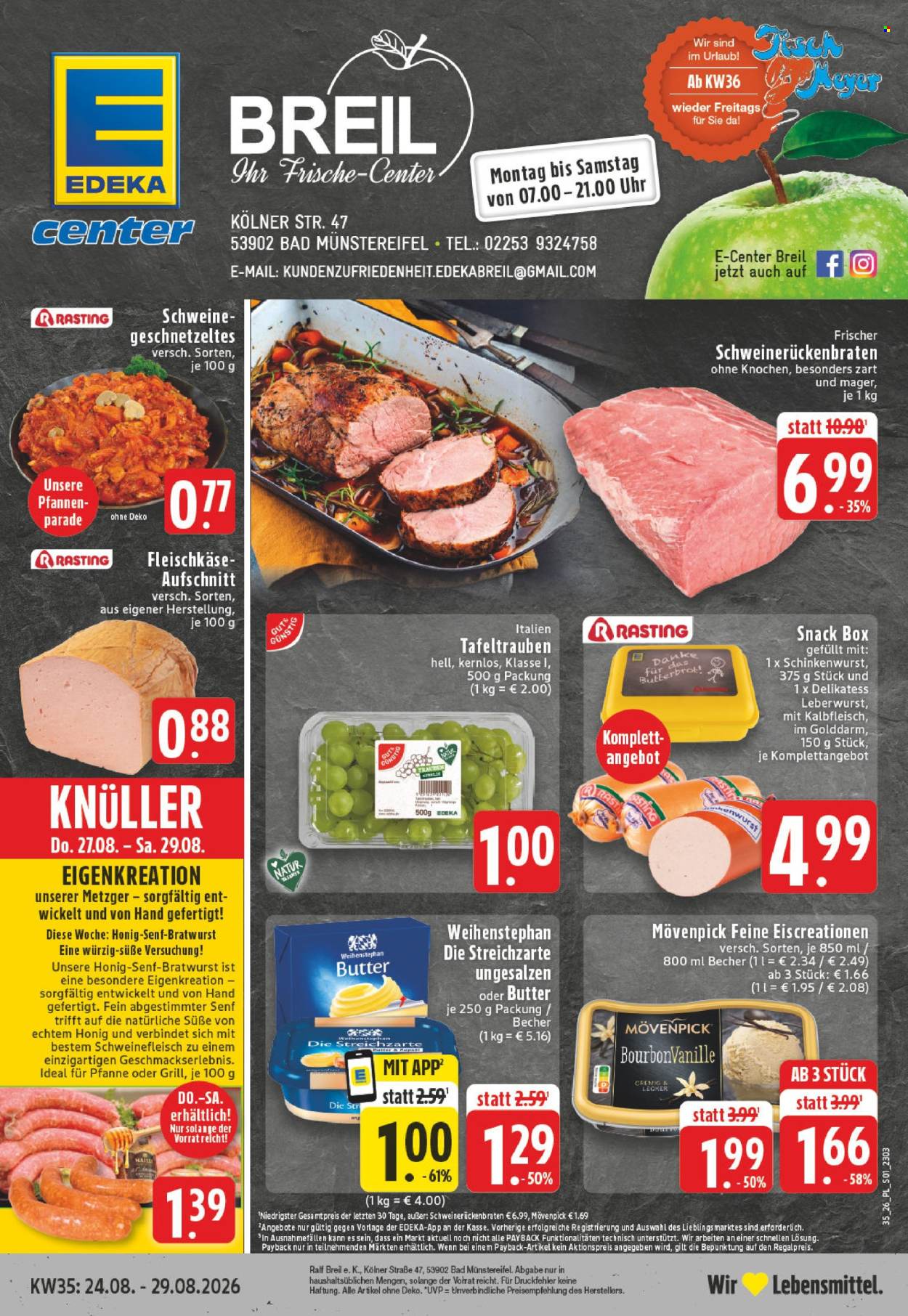 E center Prospekte  - 24.08.2026 - 29.08.2026. Seite 1