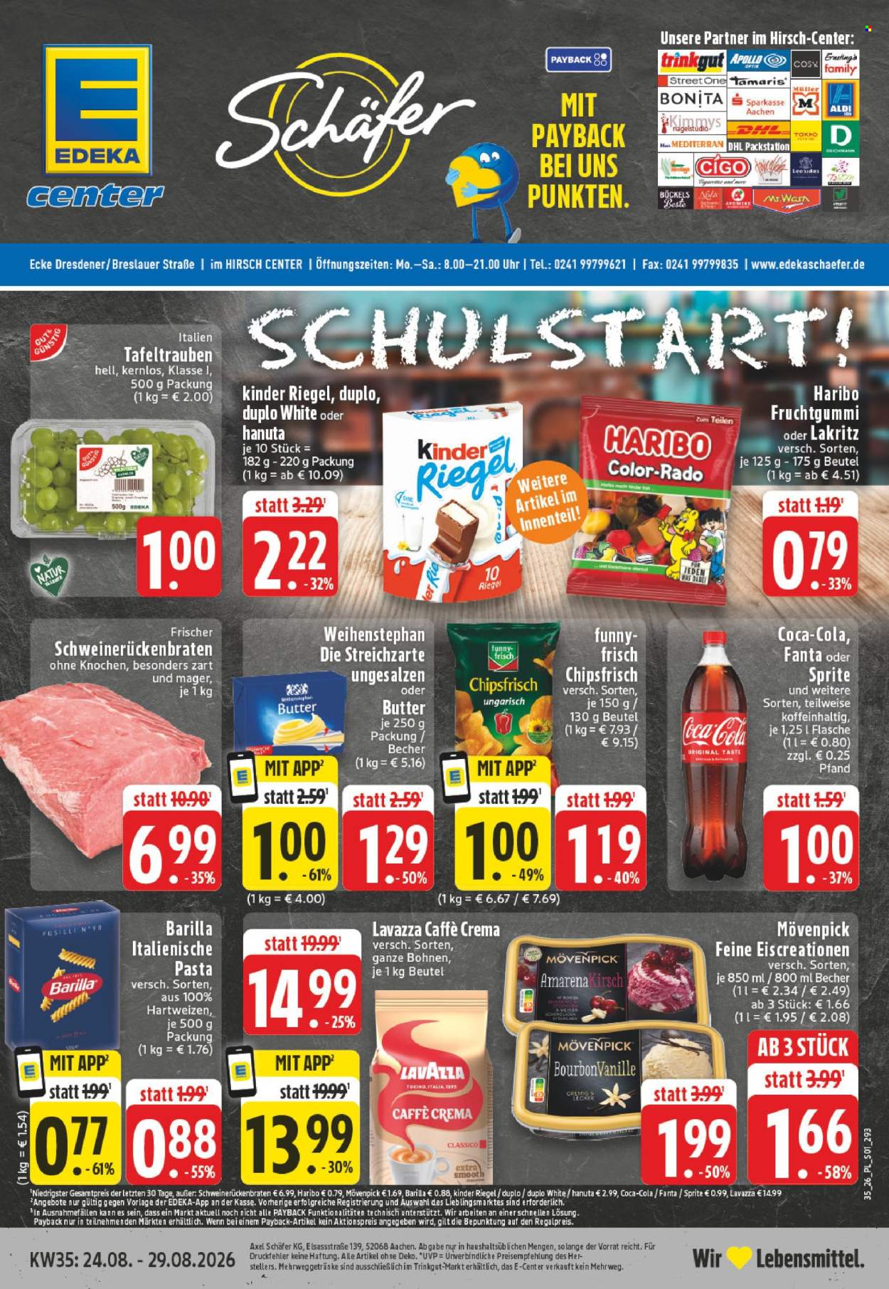 E center Prospekte  - 24.08.2026 - 29.08.2026. Seite 1